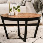 Kjeld salontafel rond 60 cm acaciahout bruin - OUTLET B, Ophalen of Verzenden, Nieuw