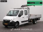 Opel Movano 145PK Kraanwagen Hiab T-CLX 023-3 Dubbel Cabine, Stof, Gebruikt, Euro 6, Wit