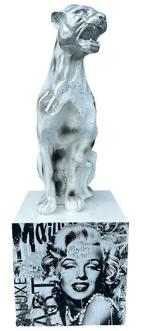 Daluxe Art - 1999 • Panther sculpture Marilyn Monroe Pillar, Antiek en Kunst