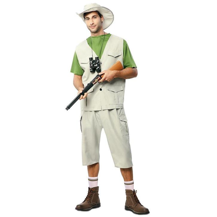 Safari Kostuum Heren, Hobby en Vrije tijd, Feestartikelen, Feestartikel, Nieuw, Verzenden