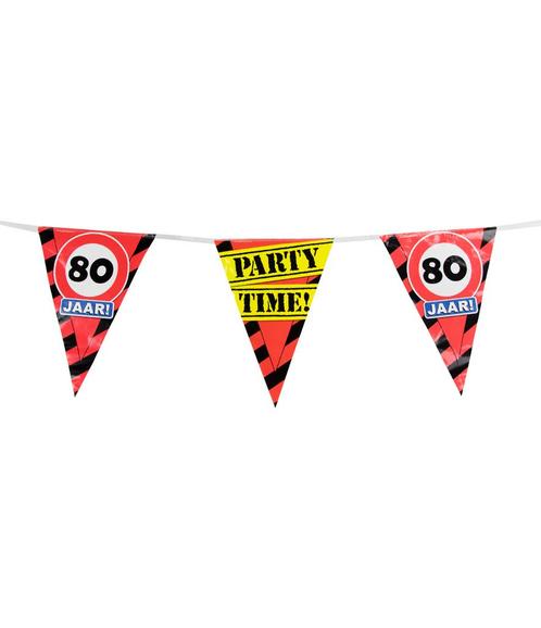Slingers 80 jaar Verkeersbord 10m, Hobby en Vrije tijd, Feestartikelen, Nieuw, Verzenden