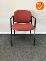 Vergaderstoel - Ahrend 320 - rode stoffering - zwart frame, Vergader- of Presentatieruimte, Ophalen of Verzenden, Gebruikt, Stoel