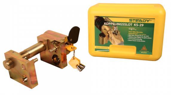 Steady KS-29 koppelingsslot - SCM gekeurd - geschikt voor, Auto diversen, Aanhangwagen-onderdelen, Ophalen of Verzenden