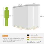 TRUUSK Metalen Tuinhuis 2,3m² - Met Fundering - Lessenaarsda, Tuin en Terras, Verzenden, Nieuw