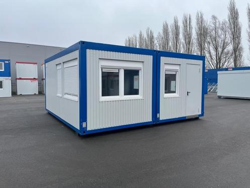 Kantoorunitset 6x6 m open ruimte met keukenblok | Geschakeld, Doe-het-zelf en Verbouw, Bouwketen en Schaftketen, Zo goed als nieuw