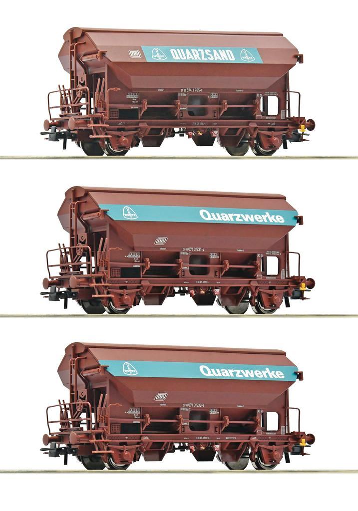 roco 77052 HO 3-delige set: draaibare dakwagen, DB, Hobby en Vrije tijd, Modeltreinen | H0, Gelijkstroom, Overige typen, Nieuw