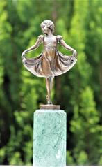 sculptuur, lieselotte ballerina - 32 cm - brons marmer, Antiek en Kunst