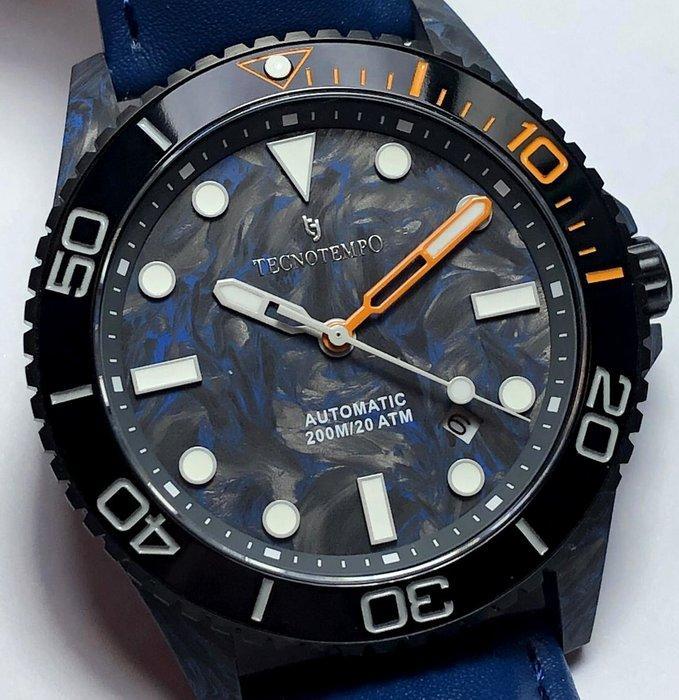 Tecnotempo - Automatic - Case & Dial Forged Carbon - Blue, Sieraden, Tassen en Uiterlijk, Horloges | Heren