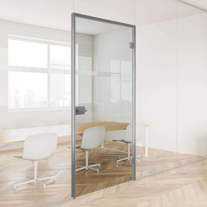 Glazen deur met deurkozijn 2,1m² - Aluminium, Doe-het-zelf en Verbouw, Glas en Ramen, Nieuw, Ophalen of Verzenden