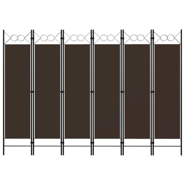 6-Panel Kamerscherm Bruin | OP = OP | Snel geleverd!, Huis en Inrichting, Woonaccessoires | Kamerschermen, Nieuw, Ophalen of Verzenden