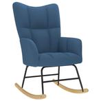 vidaXL Schommelstoel stof blauw, Verzenden, Nieuw