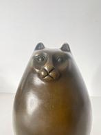 Botero (after) - sculptuur, Dikke poes - 14 cm - Brons
