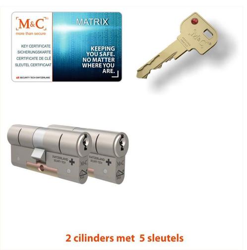 M&C 2 x Matrix Cilinder SKG*** met CERTIFICAAT, Doe-het-zelf en Verbouw, Alarmsystemen, Verzenden