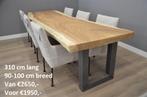 Boomstamtafels | Goedkoopste van Nederland | Zelf uitzoeken, Huis en Inrichting, Tafels | Eettafels, Boomstamtafel, Nieuw, 200 cm of meer
