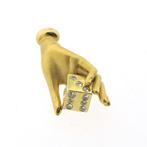 Carrera y Carrera vintage gouden hanger met diamanten; 0,..., Ophalen of Verzenden, Gebruikt, Goud, Overige merken