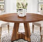 Ronde Boerderij Eettafel Ø120 cm – MDF Tafel voor 4 Personen, Huis en Inrichting, Keuken | Keukenelementen, Verzenden, Nieuw