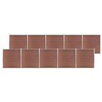 vidaXL Schutting 1737x186 cm HKC bruin, Tuin en Terras, Schuttingen, Verzenden, Nieuw, Kunststof, 1 tot 2 meter