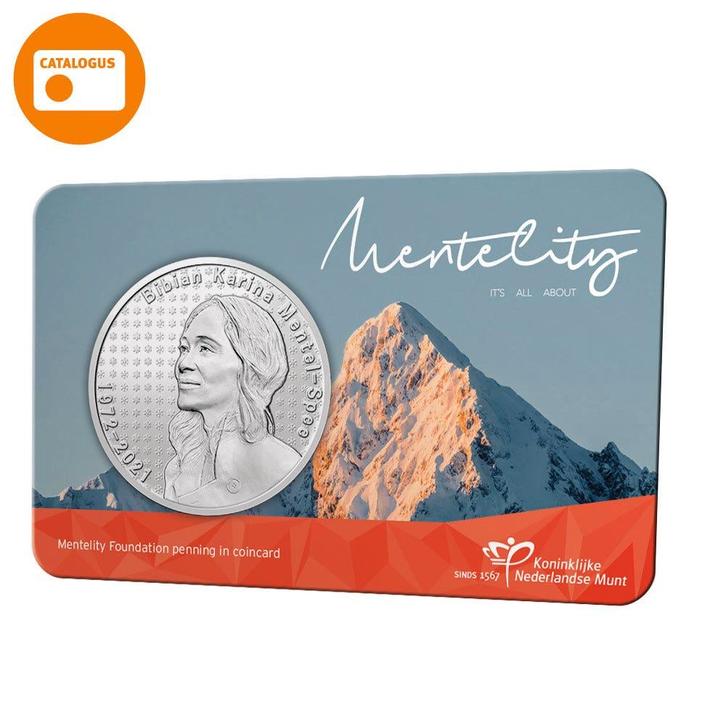 Mentelity Foundation penning in coincard, Postzegels en Munten, Munten | Nederland, Verzenden