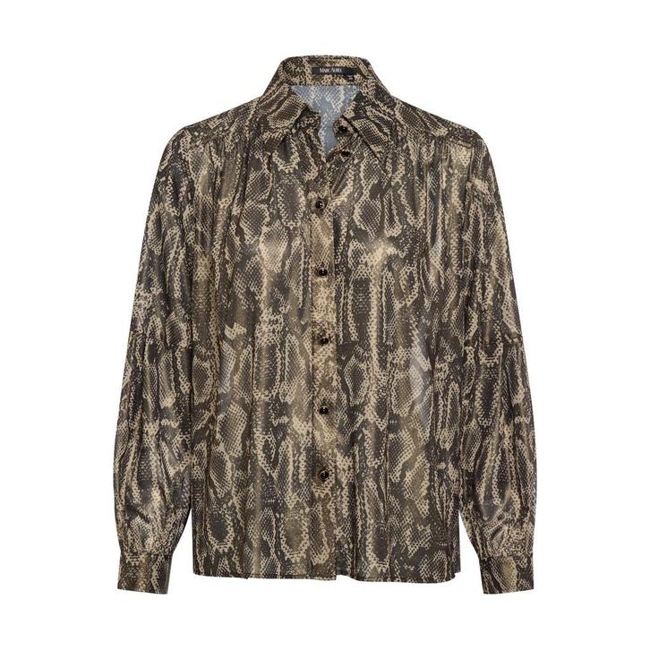 Marc Aurel • blouse met coating • 36, Kleding | Dames, Tops, Bruin, Nieuw, Maat 36 (S), Verzenden