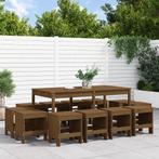 vidaXL 13-delige Tuinset massief grenenhout honingbruin, Tuin en Terras, Tuinsets en Loungesets, Verzenden, Nieuw, 3 zitplaatsen