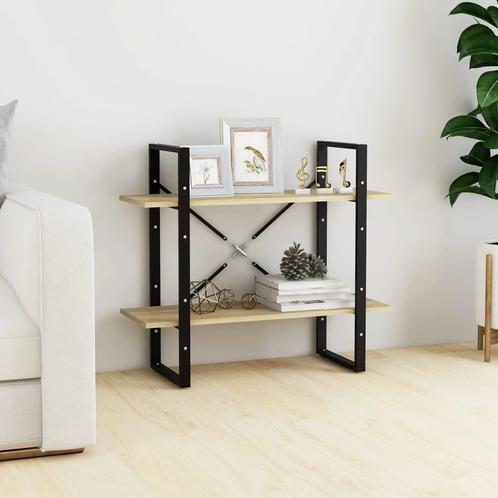 vidaXL Boekenkast met 2 schappen 80x30x70 cm spaanplaat, Huis en Inrichting, Kasten | Boekenkasten, 25 tot 50 cm, Nieuw, Overige houtsoorten