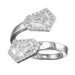 Statement ring - 18 karaat Witgoud - 1.35ct. tw. Diamant, Sieraden, Tassen en Uiterlijk, Antieke sieraden