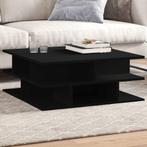 vidaXL Salontafel 70x70x29 cm bewerkt hout zwart, Huis en Inrichting, Verzenden, Nieuw, Overige houtsoorten, 50 tot 100 cm