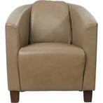 Leren fauteuil Press - Granada Taupe (taupe/bruin) - Poten, Huis en Inrichting, Fauteuils, Nieuw, Ophalen of Verzenden, Leren fauteuil Press - Granada Taupe (taupe/bruin) - Poten hout bruin past perfect in uw interieur als u woonstijl: Eigentijds, Klassiek, Retro, Romantisch, Vintage is.