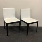 complete set 2 stuks B&B Italia EL eetkamer stoel, wit leder, Huis en Inrichting, Stoelen, Ophalen of Verzenden, Gebruikt, Zwart