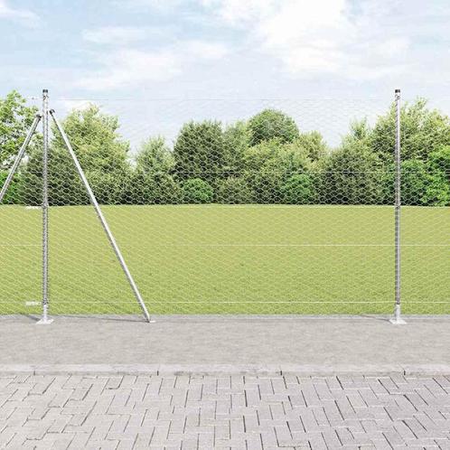 vidaXL Hexagonaal Hek 1,6x25 m Gegalvaniseerd Staal, Tuin en Terras, Schuttingen, Nieuw, IJzer, Verzenden