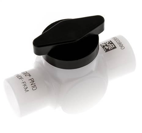 PVDF 2-Weg Kogelkraan G 1/2 FKM Vacuüm, Doe-het-zelf en Verbouw, Overige Doe-het-zelf en Verbouw, Nieuw, Verzenden