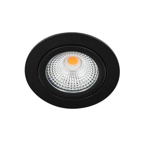 Bella Ondiepe LED spot kantelbaar 5Watt rond ZWART dimbaar, Huis en Inrichting, Lampen | Spots, Ophalen of Verzenden