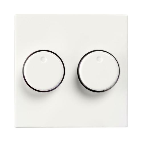 ION | Centraalplaat dimmerknop Duo | Alpin wit | V1/J1 serie, Doe-het-zelf en Verbouw, Elektra en Kabels, Schakelaar, Nieuw, Ophalen of Verzenden
