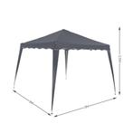 Vouwbare Party-tent Capri 3x3m Antraciet (3x3 meter), Verzenden, Nieuw