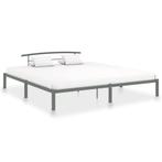 vidaXL Bedframe metaal grijs 180x200 cm, Eenpersoons, Verzenden, Nieuw, 80 cm