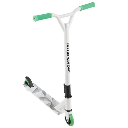 Stuntstep Futuristisch in Wit Groen, Fietsen en Brommers, Steps, Nieuw, Verzenden