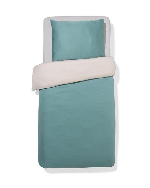 HEMA Dekbedovertrek 140x200/220cm satijn groen, Huis en Inrichting, Slaapkamer | Beddengoed, Nieuw, Verzenden