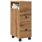 vidaXL Badkamerkast smal met wielen bewerkt hout artisanaal, Verzenden, Nieuw
