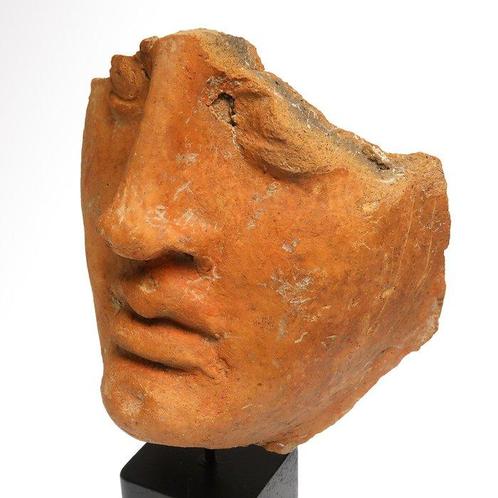 Etruscan Terracotta Levensgrote holle rugmasker, Antiek en Kunst, Antiek | Overige Antiek