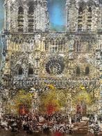 Artiste Ouvrier (1972) - Notre-Dame de Paris Rouge et Bleue, Antiek en Kunst, Kunst | Schilderijen | Modern