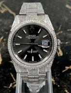Rolex Datejust 41 - Grey - New  126300 - Iced Out - Diamonds, Nieuw, Staal, Staal, Polshorloge