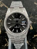 Rolex Datejust 41 - Grey - New  126300 - Iced Out - Diamonds, Staal, Polshorloge, Nieuw, Rolex