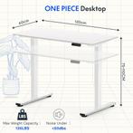 Zit sta bureau - Elektrisch - Verstelbaar - 120 x 60 cm - QE, Verzenden, Nieuw