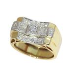 Ring - 18 karaat Geel goud, Witgoud - Diamant - Vintage, Nieuw