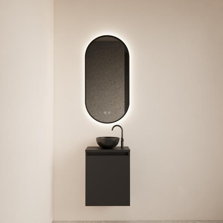 Fonteinmeubel BWS Meadow 40x50 cm Mat Zwart Incl. Topplaat, Doe-het-zelf en Verbouw, Sanitair, Bad, Nieuw, Ophalen of Verzenden