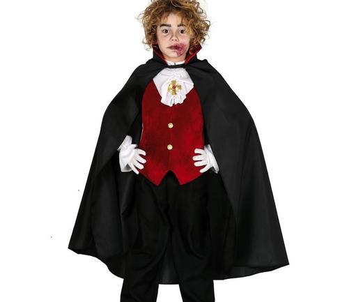 Halloween Vampier Cape Kind 90cm, Hobby en Vrije tijd, Feestartikelen, Nieuw, Verzenden