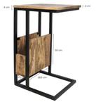 2dekans | HSM Collection Bijzettafel Magazine – Mangohout &, Huis en Inrichting, Tafels | Bijzettafels, Ophalen of Verzenden, Zo goed als nieuw