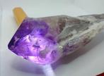 amethist Kristalpunt - Hoogte: 20 cm - Breedte: 6 cm- 810 g, Verzamelen, Mineralen en Fossielen