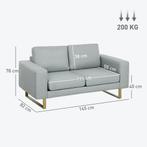 TRUUSK Sofa 2-zits Bank Met Armleuning Dubbelsofa Modern Ges, Huis en Inrichting, Banken | Bankstellen, Verzenden, Nieuw