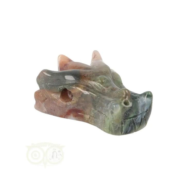 Mosagaat Drakenschedeltje 55 gram, Sieraden, Tassen en Uiterlijk, Edelstenen, Nieuw, Verzenden